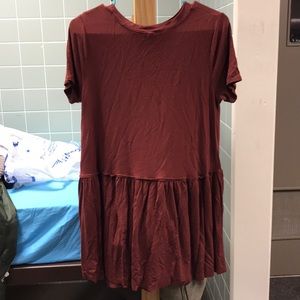 Burgundy Shift Dress